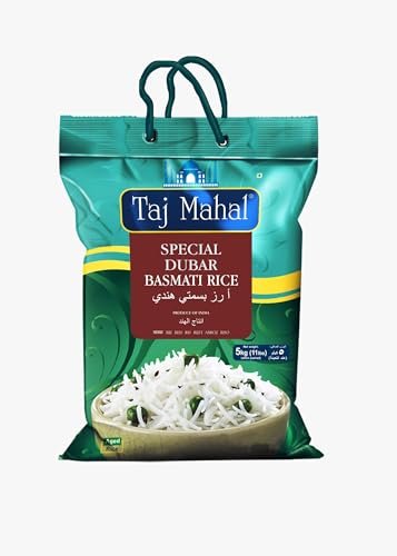 Taj Mahal Dubar Basmati Rice 5kg | Premium Long Grain | Natural Aroma & Soft Texture | Perfect for Daily Cooking