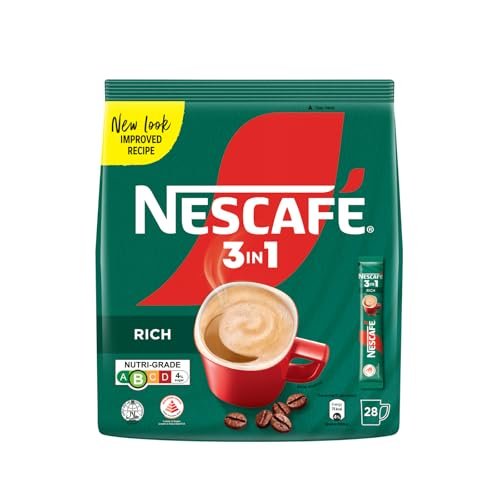 Nescafe 3 In 1 Rich Coffee Powder – 25 Sachets Bag, 475 Gram