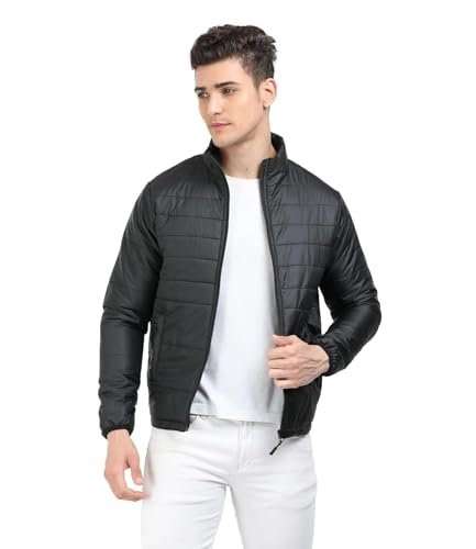 Scott International Winter Puffer Jacket | Mens Nylon Quilted standard length | Bomber Full Sleeve Monsoon | Lightweight Winter Wear Mens Jacket