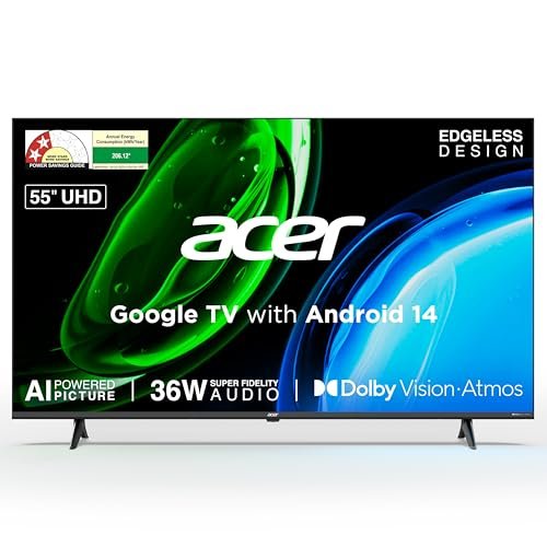 acer 139 cm (55 inches) Ultra I Series 4K Ultra HD Smart LED Google TV AR55UDGGU2875BD