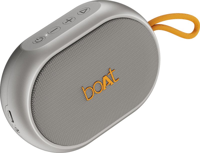 boAt Stone 110, 15 Hrs Playback, TWS Connectivity, Compact Design 3 W Bluetooth Speaker(Groovy Grey, Mono Channel)