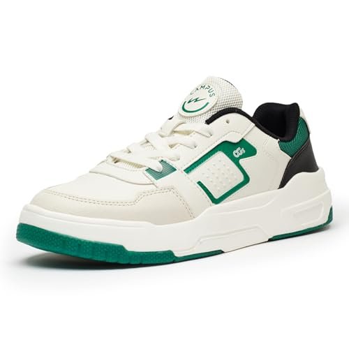 Campus Men’s OG-34 Off WHT/GRN Sneakers – 8UK/India