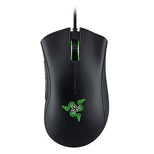 Razer DeathAdder Essential Wired Gaming Mouse I Single-Color Green Lighting I 6400DPI Optical Sensor- Black – RZ01-03850100-R3M1