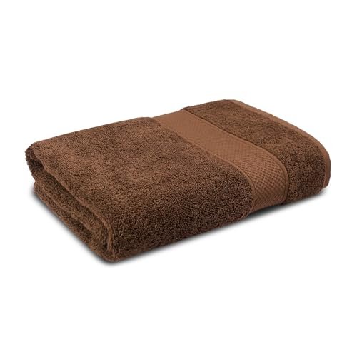 Trident 100% Cotton Towels for Bath | Towels for Bath Large Size | Trident Bath Towel – Soft & Absorbent | 450 GSM | 1 Piece Bath Towel for Men/Women | Urban Comfort | 70 cms x 140 cms – Coconut Shell