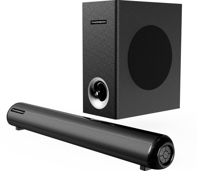 Thomson Alphabeat120, Bass Woofer, Home Theatre Speaker System BT v5.1 120 W Bluetooth Soundbar(Black, 2.1 Channel)
