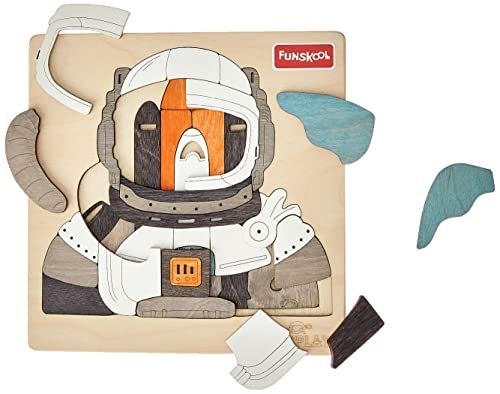 Funskool Ekoplay-Man On The Moon,Wooden,2 Layers 38 Pieces,Puzzle,for 4 Year Old Kids and Above,Toy