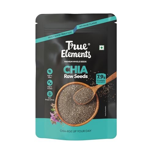 True Elements Chia Seeds 250g – Healthy Raw Seeds | Clean Chia Seeds for Eating | Healthy Snacks | Calcium and Protein Rich Seeds
