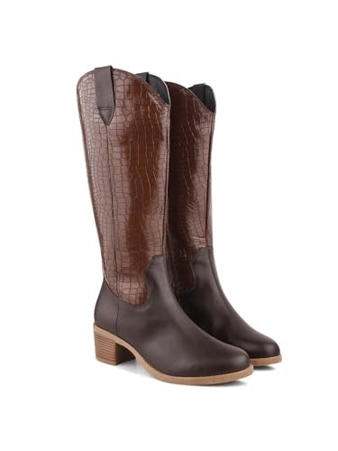 CLOG LONDON Ladies’ Long Boots With Chic Appeal And Superior Comfort-CLF2544/BROWN/39