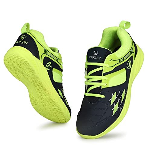 PRO KVH Men’s Non-Marking Power Cushion Training Shoes Athletic Shoes Anti-Slip Cushioning Synthetic Badminton, Table Tennis, Volleyball, Court Shoes (8 (UK/ind))