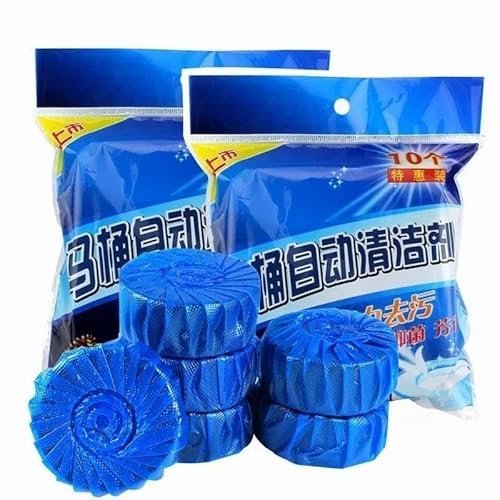 Toilet Flush Tank Cleaner Tablet | Automatic Blue Bubble Cleaning Tablet | For Flush Tank Use| Pack of 10