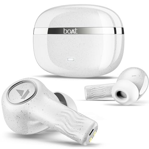 boAt Nirvana Ion ANC, Active Noise Cancellation(~32dB), 120Hrs Battery, App Support, Crystal Bionic Sound, 4Mics ENx, v5.3 Bluetooth TWS in Ear Earbuds Wireless Earphones with mic (Quartz White)