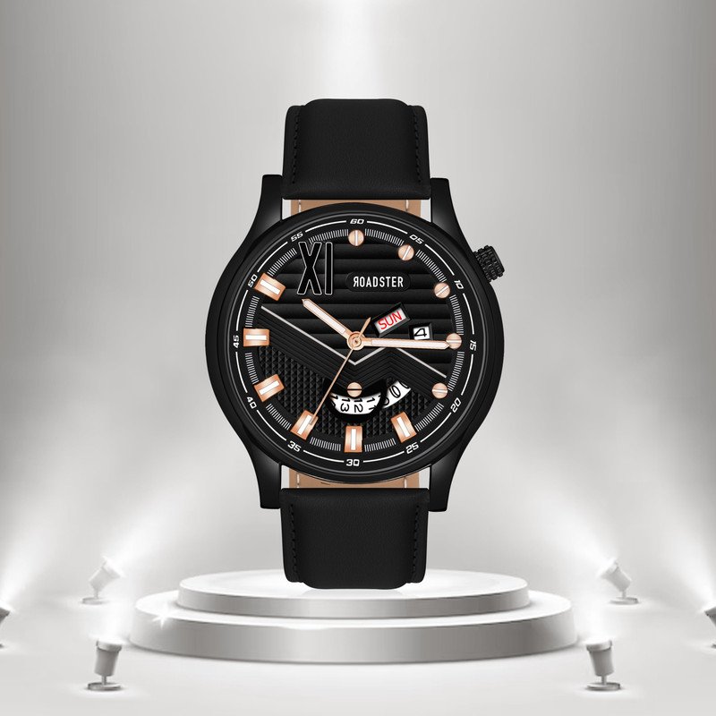 Roadster RD-10 BK Day and Date Display Analog Watch  – For Men