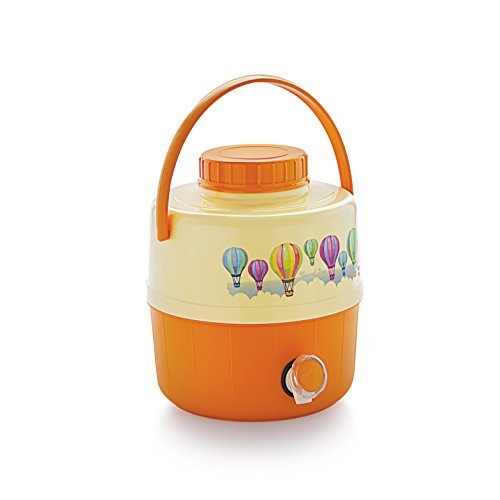 CELLO Travel Star Plastic Insulated Water Jug, 7.5 litres, Orange