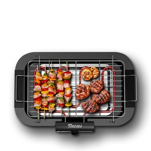 FINZARA Electric Barbeque Grill Set for Home, Smokeless BBQ Grill with Stick, Portable Non Stick Electric Tandoor (Barbeque)