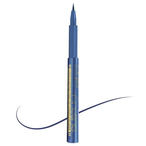 FINELINE LIQUID EYELINER-DARK BLUE Super Slim Long-Lasting Liquid Eyeliner, Ultra-Fine Felt Tip, Quick Drying Formula, Glides on Smoothly