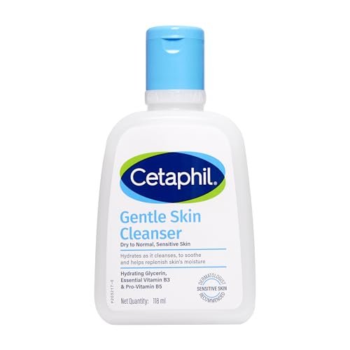Cetaphil Paraben, Sulphate-Free Gentle Skin Hydrating Face Wash Cleanser with Niacinamide, Vitamin B5 for Dry to Normal, Sensitive Skin – 118 ml