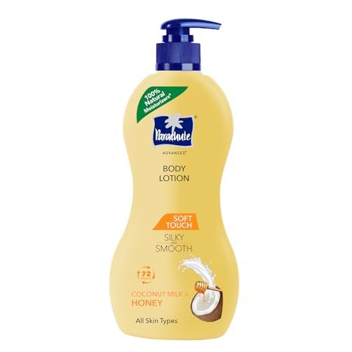 Parachute Advansed Soft Touch Body Lotion for Women & Men, All Skin types, 400ml | Pure Coconut Milk & Honey, 100% Natural, 72h Moisturisation