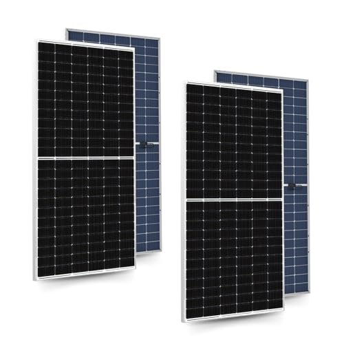 Anchor By Panasonic 550Watt Solar Panel, Non DCR Bifacial Half Cut 144 Cells, Mono-PERC Solar Module with Transparent Backsheet, 10BB, 25 Years Linear Performance Warranty (Pack of 2)