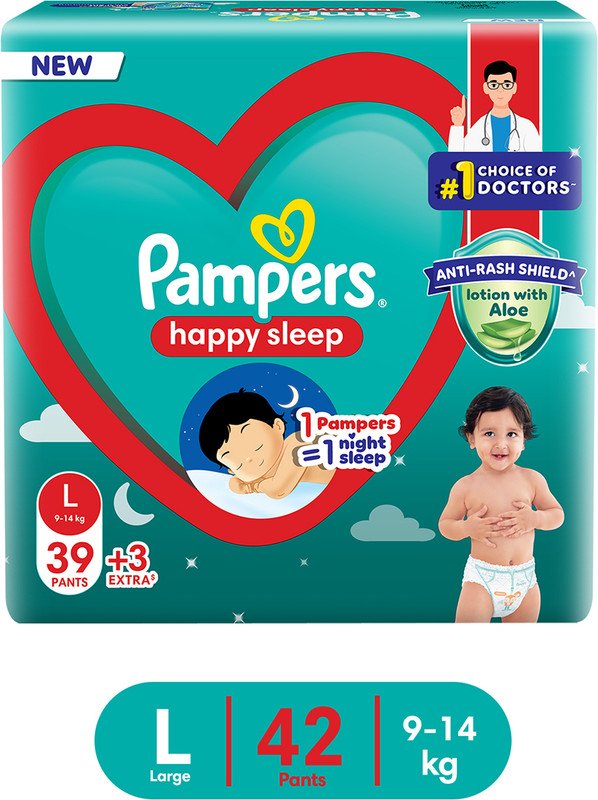 Pampers Happy Skin Pants – L(42 Pieces)