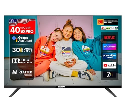 Kodak 100 cm (40 inches) 9XPRO Series Full HD Certified Android LED TV 409X5061 (Black)