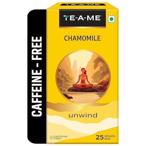 TE-A-ME Chamomile Tea – 25 Tea Bags | Camomile Tea for Sleep, Stress Relief & Relaxation | Unwind
