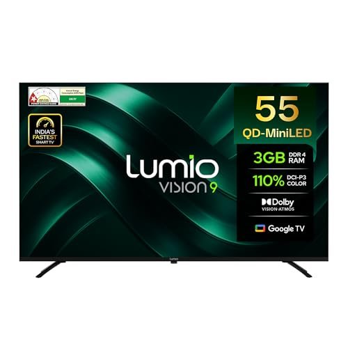 Lumio Vision 9 139cm (55 inches) 4K Ultra HD Smart QD-MiniLED Google TV EPIC1-ADSG