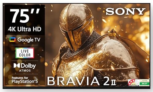 Sony 189 cm (75 inches) BRAVIA 2M2 Series 4K Ultra HD Smart LED Google TV K-75S25BM2