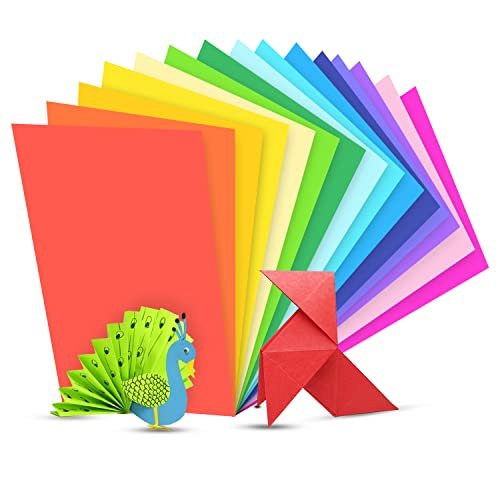OFIXO A4 50 Coloured Sheets (10 Sheets each color) Copy Printing/Art and Craft Fluorescent Paper Double Sided Coloured Office/School Stationery