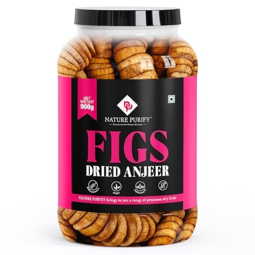 Nature Purify Dried Afghani Anjeer 1000 GM | Dry Figs Naturally Sourced Anjir | Rich Source of Fibre, Calcium & Iron | Low in calories and Fat Free | High in Minerals & Vitamins |