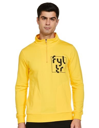 FYLTR Men’s Casual Stand Collar Jacket With Half Zip Branding | Full Sleeve | Casual Winterwear For Men