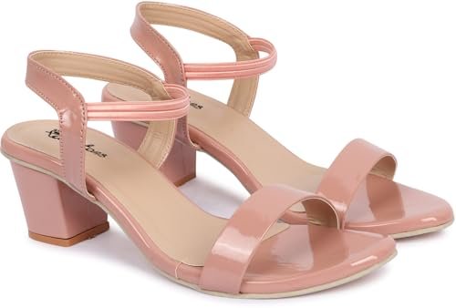 Picktoes PT-GD602 Women’s Pink Synthetic Leather Casual Heel Sandal