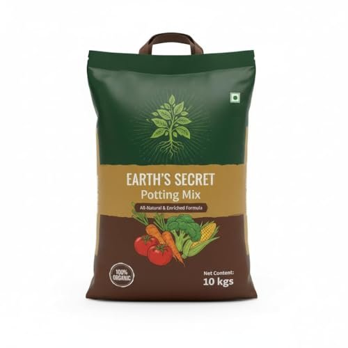 Amazon Brand – 10 Kg Enriched Organic Earth Magic Potting Soil for All Indoor & Outdoor Plants | Premium Ready-to-Use Mix with Fertilizer & Microbes for Superior Growth, Seed Starting & High Moisture.