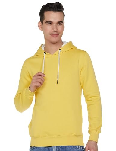 Qube by Fort Collins Men’s Fleece Sweatshirt (929245 SMU_Neon Yellow_L)