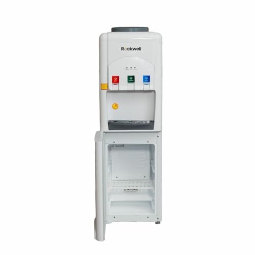 Rockwell Water Dispenser with Refrigerator, Xtra Pure R-G, Hot, Cold & Normal, Low Power Consumption, White