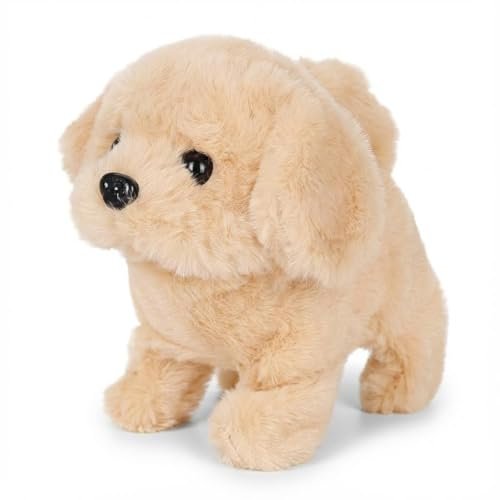 Hamleys Pugs at Play Goldie Walking Talking Dog Soft Toy | Interactive Animal Soft Toys for Kids Age 3Y+ | Birthday Gift for Kids | Stuffed Puppy Plush Animal Toy (Light Brown)