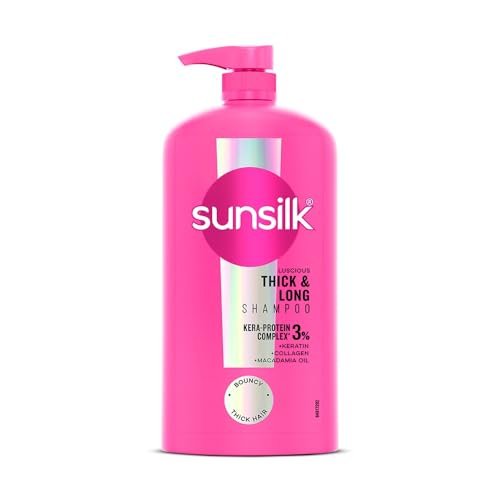 Sunsilk Luscious Thick & Long Shampoo 1L || with 3% KERA-PROTEIN COMPLEX for Thicker, Fuller & Bouncier Hair