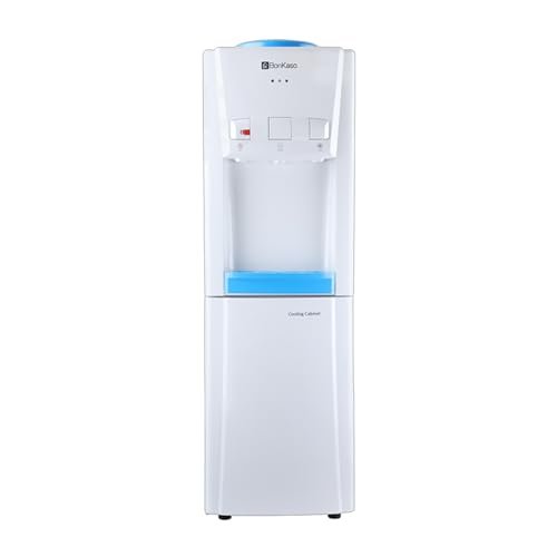 BonKaso Blueprint Hot & Cold Water Dispenser 21C Top Loading with Refrigerator – White/Blue, 20 l