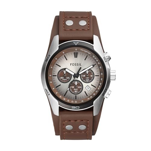 Fossil Cuff Chronograph White Dial Men’s Watch-CH2565