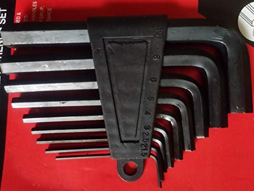 Hillgrove 9-Pcs Full Hex Allen Key Kit Bolt Spanner Goti Wrench L Shape Repair Tool Set for Bike/Bicycle/Cycle/Guitar Allen Key Set