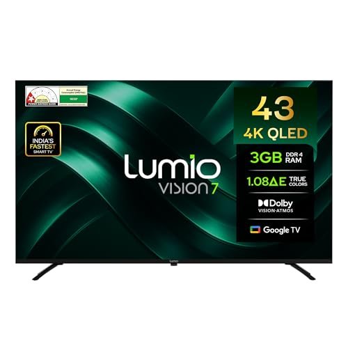 Lumio Vision 7 109 cm (43 inches) 4K Ultra-HD Smart QLED TV FTW1-ADSG
