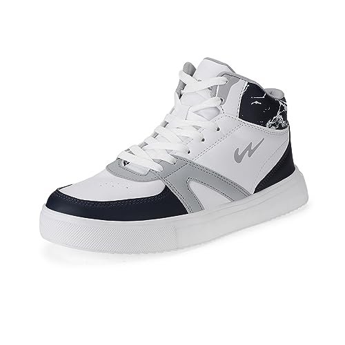 Campus Men’s Fence Sneakers WHT/Navy – 10UK/India