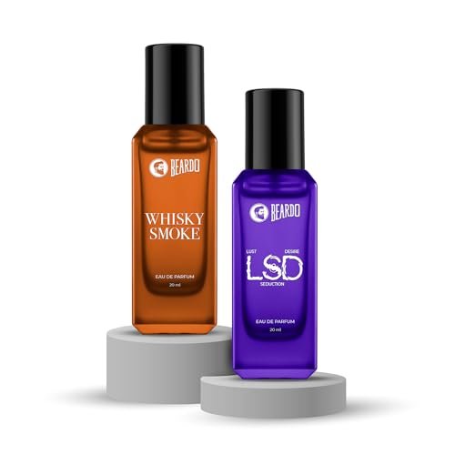 Beardo Dual Intensity- LSD & Whisky Smoke Perfume for Men (20ml x 2) | Long Lasting Fragrance | Long Lasting Perfume for Men | Gift for Men | Gift for Friend