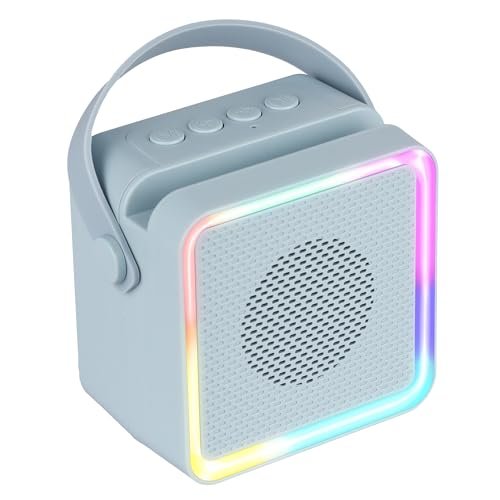 ZEBRONICS County 8, Portable Bluetooth Speaker, 8 Watts, Upto 7 Hours Playback, Passive Radiator, BTv5.3 | TWS | USB | mSD, RGB LED, Call Function, Compact Design, Carry Strap (Sky Blue)