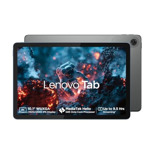 Lenovo Tab | 10.1″ Display | Wi-Fi Only | 4 GB RAM + 64 GB ROM (Expandable up to 1 TB) | Metal Body | Dual Speakers with Dolby Atmos | Android 14 | Color: Luna Grey
