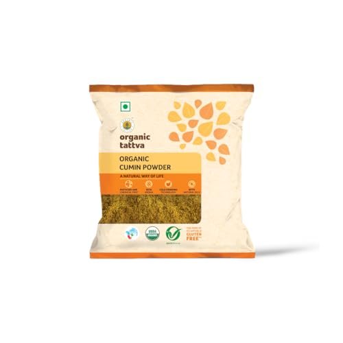 Organic Tattva, Organic Cumin (Jeera) Powder -100 G | 100% Vegan, Gluten Free and NO Additives | Fresh, Clean, and sorted