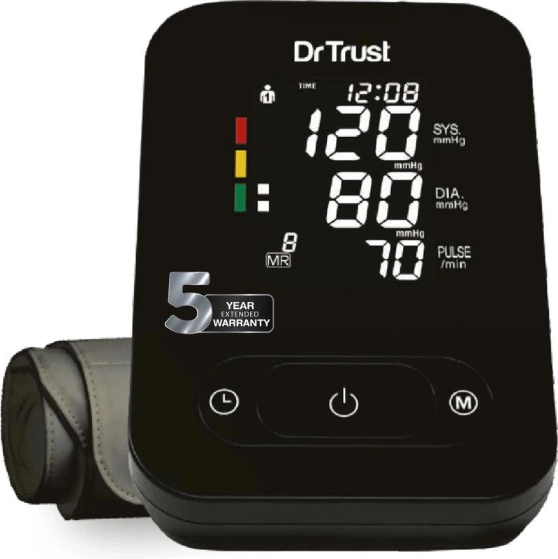 Dr Trust (USA) SmartHeart BP Machine – Automatic digital TALKING Blood Pressure Testing Bp Monitor(Black)