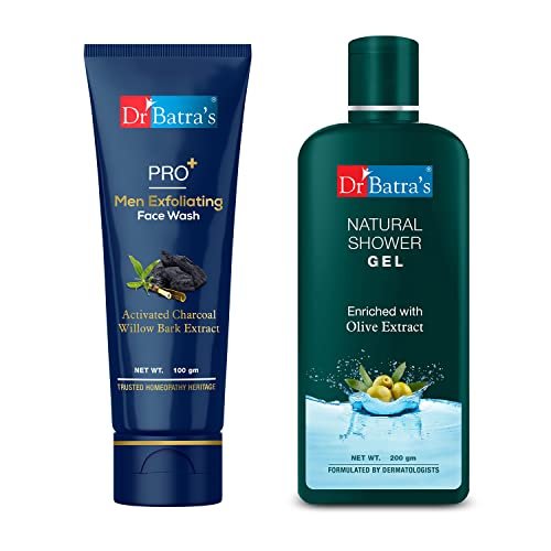 Dr Batra’s PRO+Men Exfoliating Face Wash 100 gm & Dr Batra’s Natural Shower Gel 200 ml Combo Pack