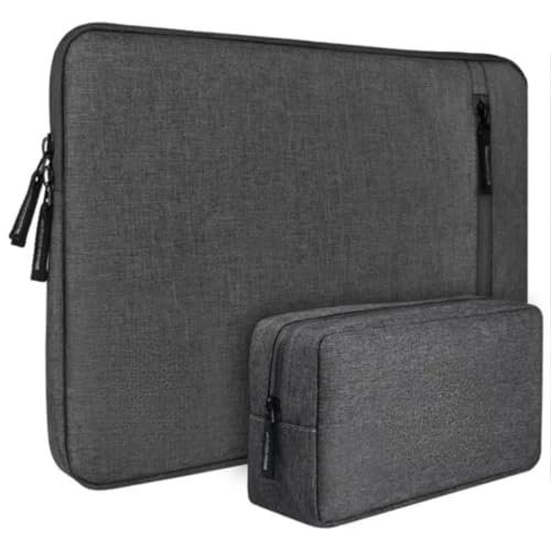 VIHOMI 16-inch Laptop Sleeve with Charger Pouch | Fits 15–15.6 inch Laptops | Waterproof, Shockproof & Stylish Cover | Unisex Laptop Case for Office, Travel & Daily Use | Grey
