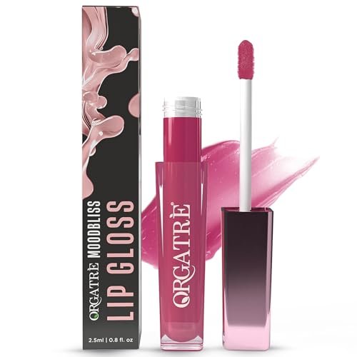 Orgatre Moodbliss Lip Gloss | Instant Shine & Glossy Finish | Hydrating Lip Gloss for Girls & Women | Perfect for Everyday & Party Look | 2.5ml (Muted Violet, 2.5 ML)