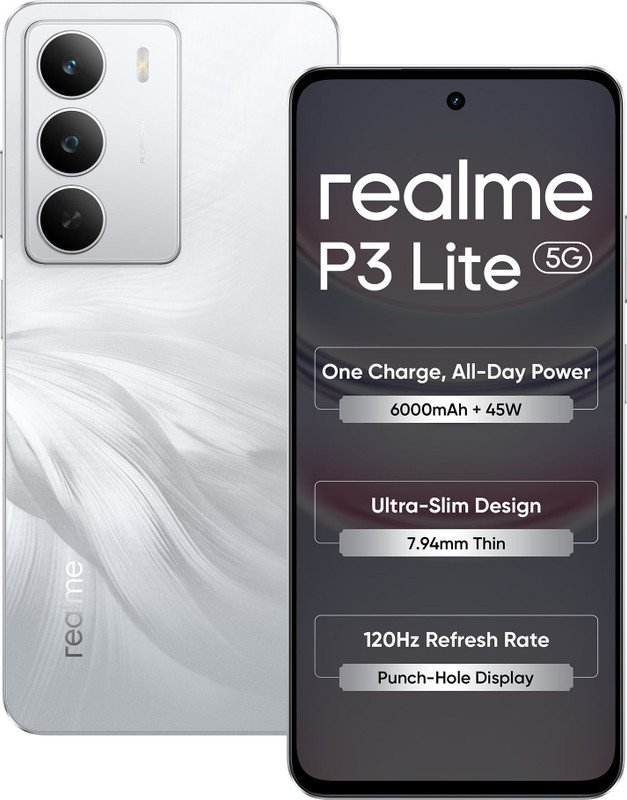 realme P3 Lite 5G Charger in the Box (Lily White, 128 GB)(4 GB RAM)